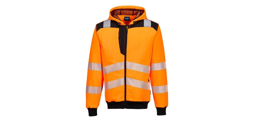 Portwest PW327 PW3 - Hochsichtbarer Kapuzenpullover mit Reißverschluss