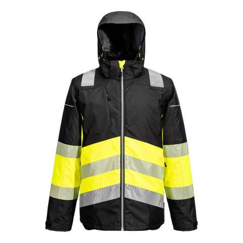 Portwest PW364 Chaqueta PW3 Hi-Vis Class 1 Winter Jaune/Noir - Talla XS