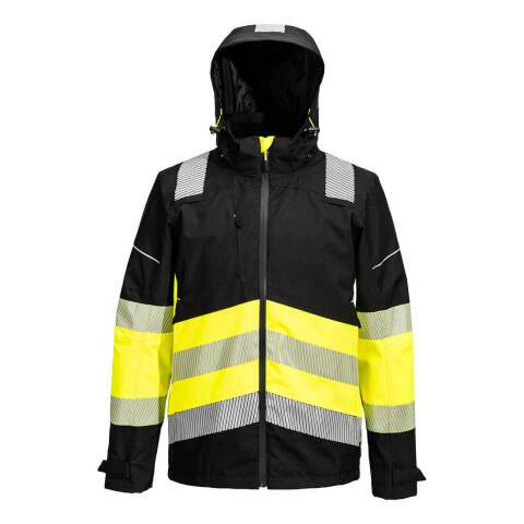 Portwest PW368 Chubasquero PW3 Hi-Vis Class 1 Extreme Rain Jaune/Noir - Talla M