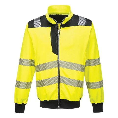 Portwest PW370 Sudadera de alta visibilidad con cremallera PW3 Jaune/Noir - Talla XXXL
