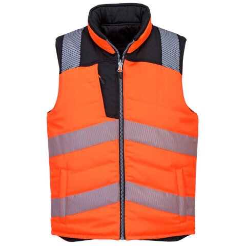 Portwest PW374 Chaleco de calor reversible PW3 de alta visibilidad Orange/Noir - Talla XS