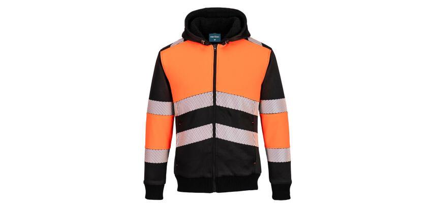 Portwest PW377 PW3 Felpa invernale con cappuccio con zip Classe 1