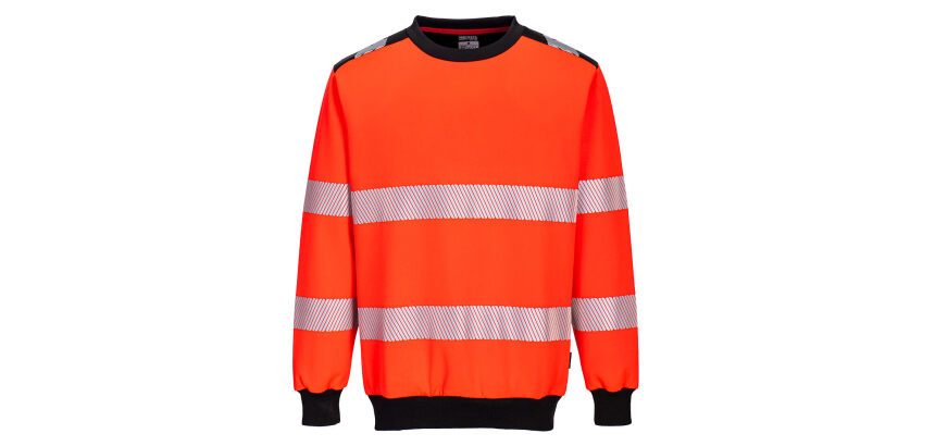 Portwest PW379 Sudadera PW3 de alta visibilidad con cuello redondo
