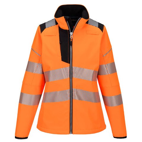 Portwest PW381 Softshell de alta visibilidad PW3 para mujer Orange/Noir - Talla XS