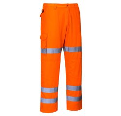 Portwest RT49 Pantalones Combat de alta-visibilidad con tres bandas