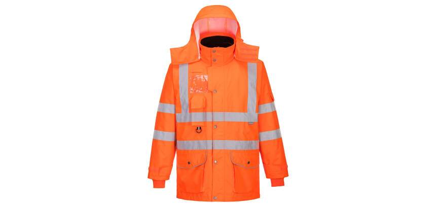 Portwest RT27 Chaqueta 7 en 1 de alta visibilidad y transpirable Traffic