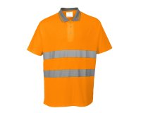 Portwest S171 Polo de alta visibilidad Cotton Comfort de manga corta