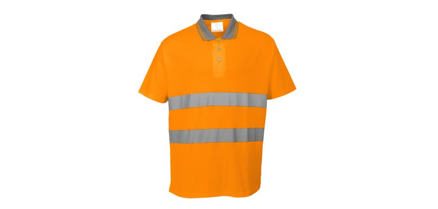 Portwest S171 Polo de alta visibilidad Cotton Comfort de manga corta