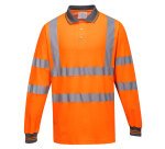 Portwest S271 Polo de alta visibilidad de manga larga Cotton Comfort