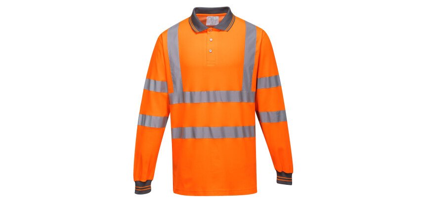 Portwest S271 Polo de alta visibilidad de manga larga Cotton Comfort