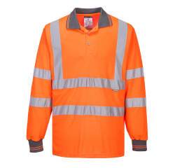 Portwest S277 Polo de alta visibilidad de manga larga