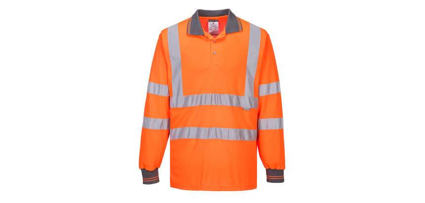 Portwest S277 Polo de alta visibilidad de manga larga