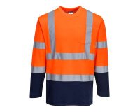 Portwest S280 Camiseta bicolor Cotton Comfort manga larga
