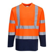 Portwest S280 T-Shirt Bicolore Cotton Comfort maniche lunghe Hi-Vis