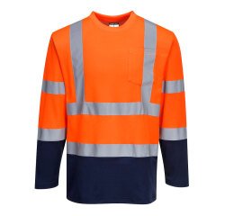 Portwest S280 T-Shirt Bicolore Cotton Comfort maniche lunghe Hi-Vis