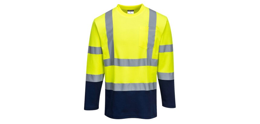 Portwest S280 T-Shirt Coton Comfort bicolore manches longues