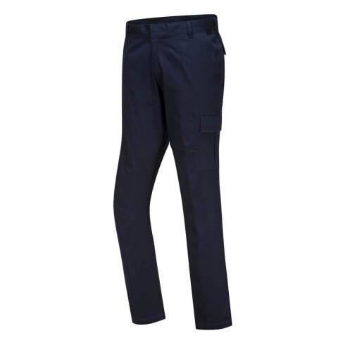 Portwest S231 Pantalón Stretch Slim Fit Combat Navy NV S - Talla 42 - Corto