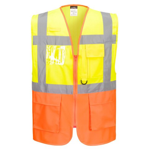Portwest S376 Chaleco Executive de alta visibilidad Jaune/Orange - Talla XS