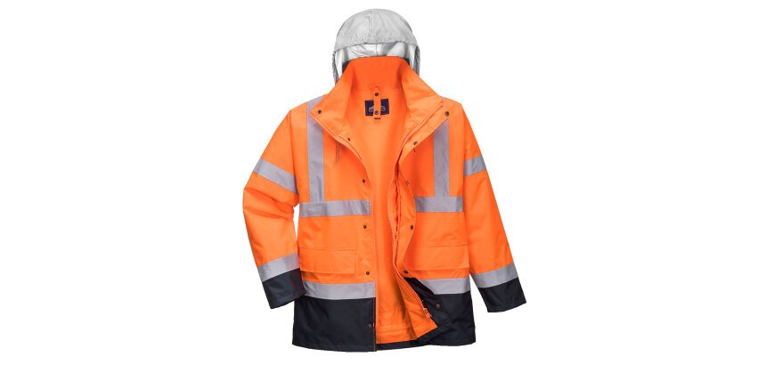 Portwest S471 Parka 4 en 1 de alta visibilidad Contrast Traffic
