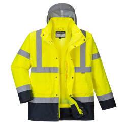 Portwest S471 Parka 4 en 1 de alta visibilidad Contrast Traffic