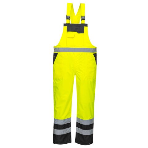 Portwest S488 Peto de alta visibilidad transpirable Contrast Rain Jaune/Noir - Talla XXXL