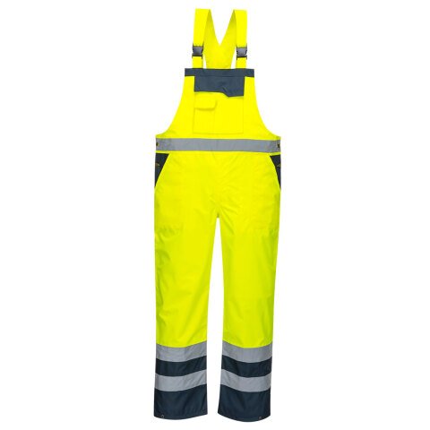 Portwest S488 Peto de alta visibilidad transpirable Contrast Rain Jaune/Marine - Talla XXXL