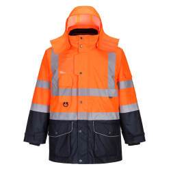 Portwest S426 Parka 7 en 1 de alta visibilidad Contrast Traffic