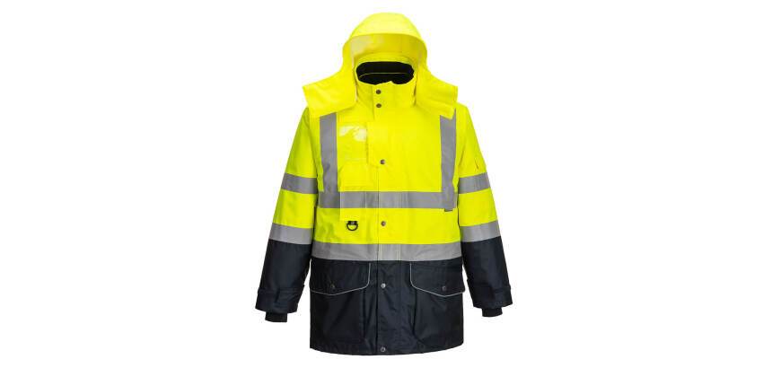 Portwest S426 High-Visibility 7-in-1 Contrast Traffic Parka