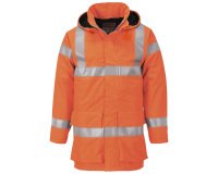 Portwest S774 Chaqueta ligera de alta visibilidad, ignífuga y antiestática Bizflame Rain