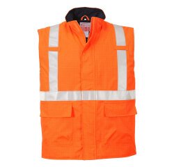 Portwest S776 Chaleco de calor de alta visibilidad, ignífugo y antiestático Bizflame Rain