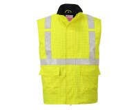 Portwest S776 Chaleco de calor de alta visibilidad, ignífugo y antiestático Bizflame Rain