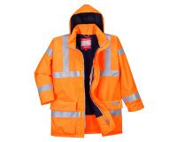 Portwest S778 Parka de alta visibilidad, resistente a la llama y antiestática Bizflame Rain