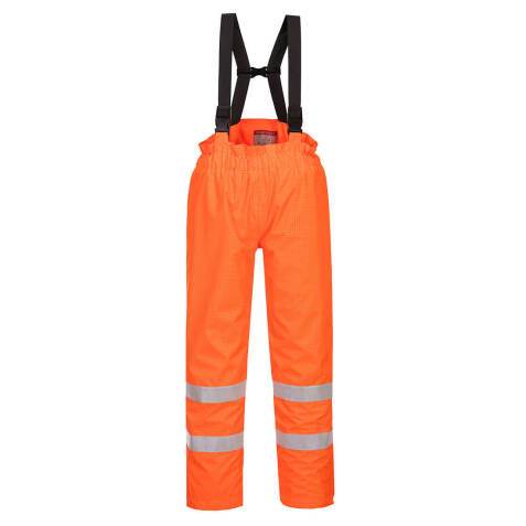 Portwest S781 Pantalón de alta visibilidad con forro, resistente a la llama y antiestático Bizflame Rain