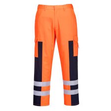 Portwest S919 Pantalone Ballistic ad alta visibilità Orange/Marine - Taglia S - Regular