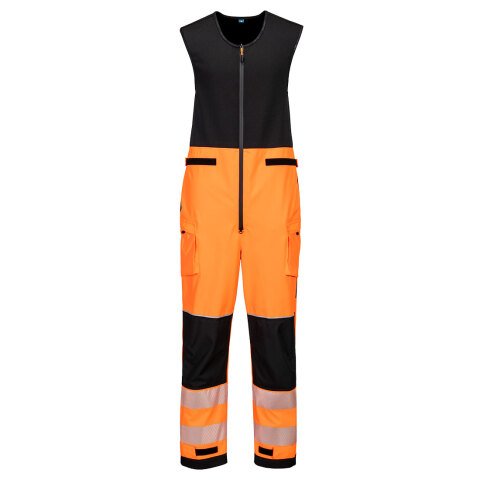 Portwest T150 Peto PW3 Hi-Vis Rain (3 capas) Orange/Noir - Talla L