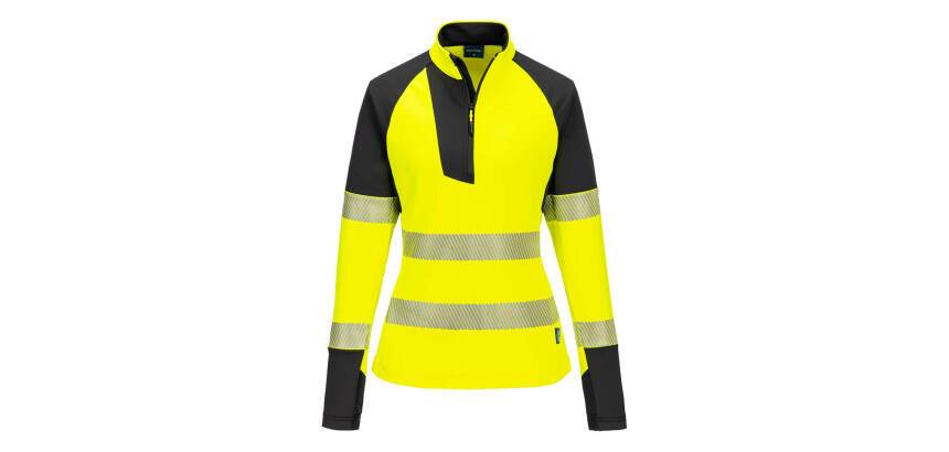 Portwest T173 PW3 Hi-Vis Sweatshirt met 1/4 rits voor Dames