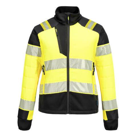 Portwest T171 Chaqueta PW3 Hi-Vis Women's Hybrid Baffle Jaune/Noir - Talla XXXL
