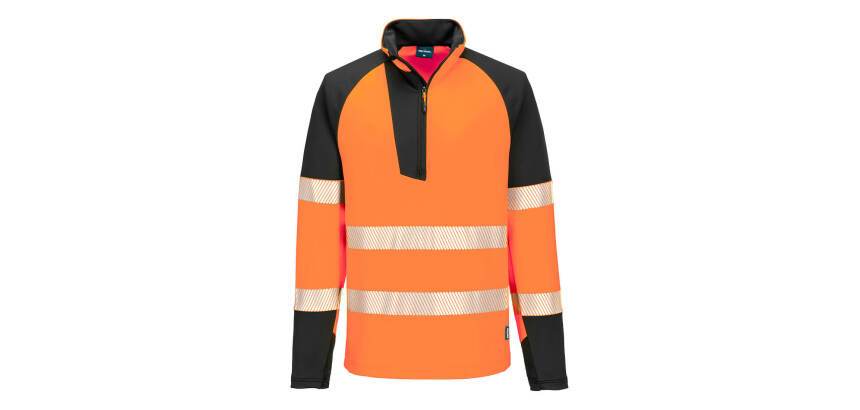 Portwest T172 PW3 Hi-Vis Sweatshirt met 1/4 rits