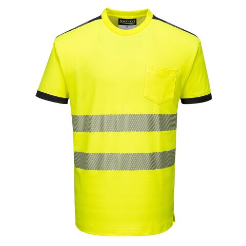 Portwest T181 Camiseta m/c de alta visibilidad PW3 Jaune/Noir - Talla XXXL