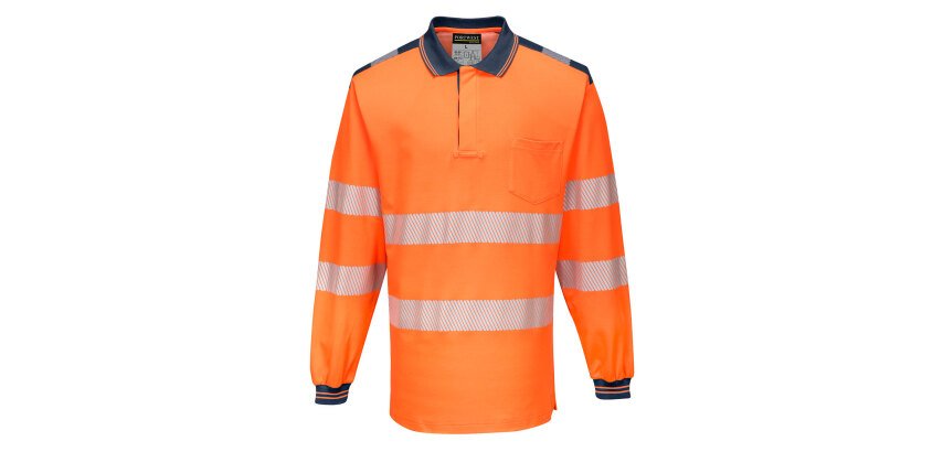 Portwest T184 PW3 Polo manica lunga Hi-Vis