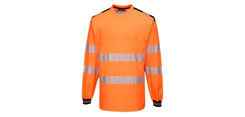 Portwest T185 PW3 T-Shirt manica lunga Hi-Vis
