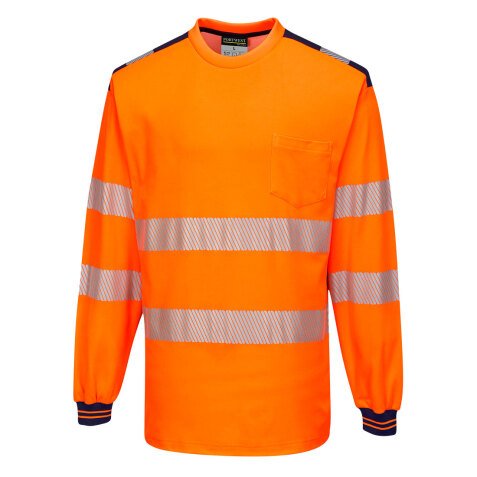 Portwest T185 PW3 T-Shirt manica lunga Hi-Vis