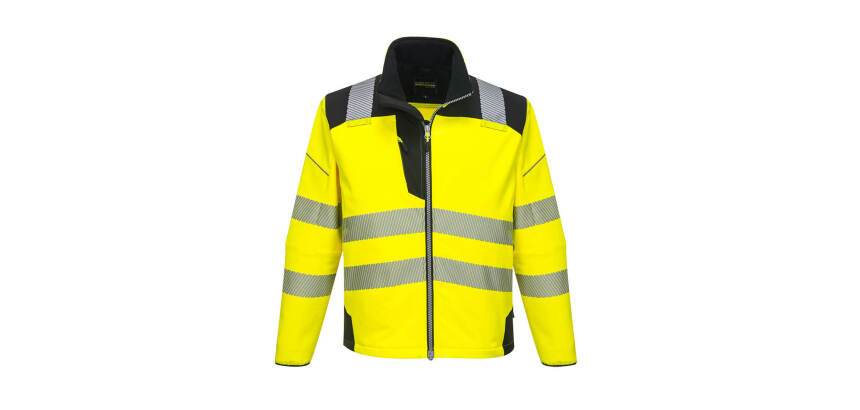 Portwest T402 Softshell Haute-Visibilité PW3 Jaune/Noir - Taille XL