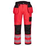 Portwest T501 Pantalon HV PW3 poches flottantes Rouge/noir - Taille 44