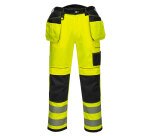 Portwest T501 Pantalon HV PW3 poches flottantes Jaune/Noir Short - Taille 34 - Court