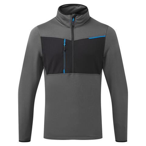 Portwest T755 Forro polar técnico WX3 Half Zip Tech con media cremallera Gris Métal - Talla XXXL