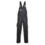Portwest TX12 Cotte à bretelles Texo Contrast Noir Tall - Taille M