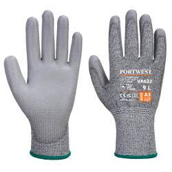 Portwest VA622 MR Anti-Cut Vending Glove PU Coated for vending machines - Gray - Pair