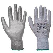 Portwest VA120 Guante Vending con palma de PU Gris - Talla XS