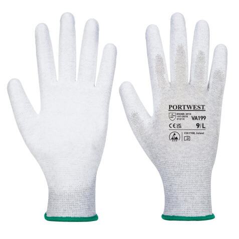 Portwest VA199 Gant Vending Antistatique PU pour distributeurs automatiques - Gris - La paire